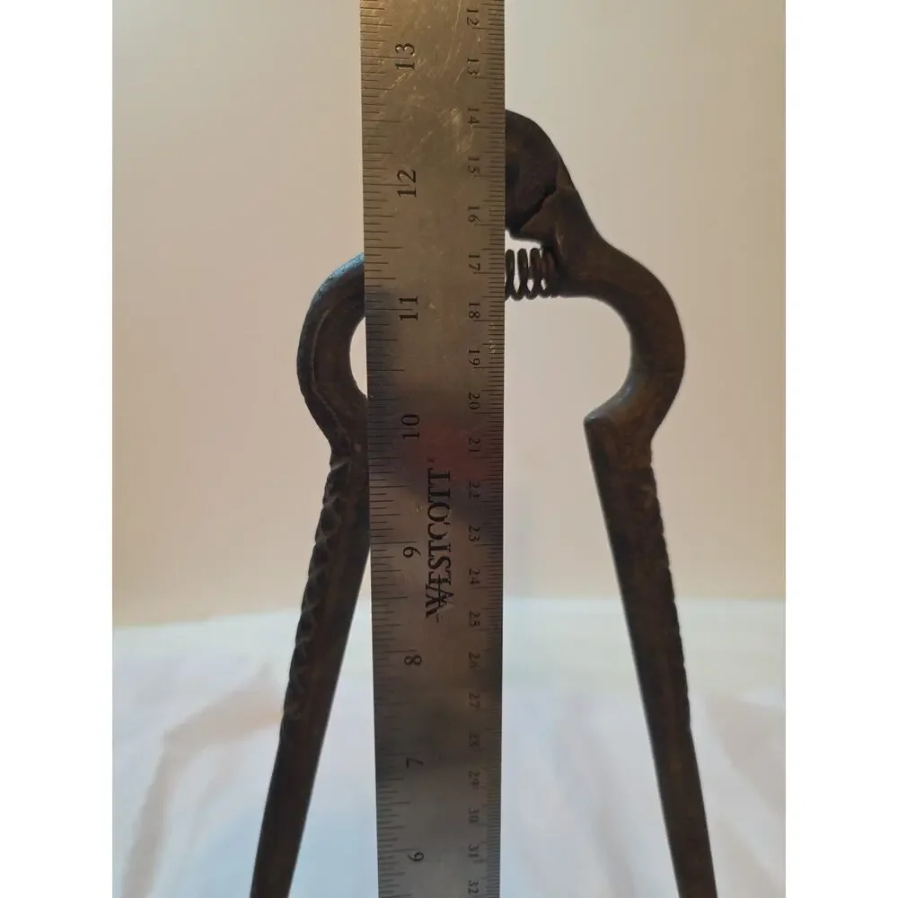Antique Blacksmith Metal/Iron Tongs for Coal Stove Fire